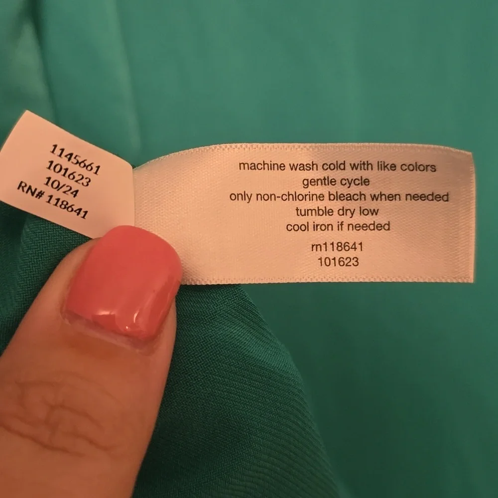 Lane Bryant Teal V-neck Blouse - Picture 5 of 5